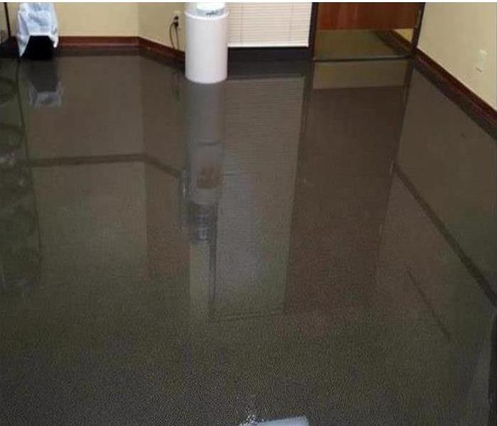 Water damage on floor 